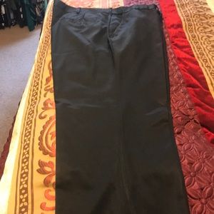 42x29 Black Flat Front Haggar Slacks